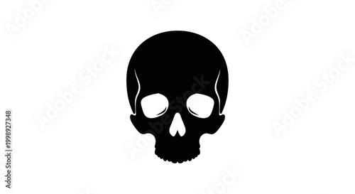 Black Skull Icon Graphic.