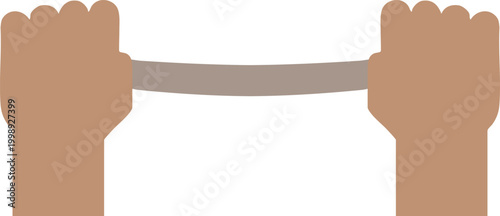 Hands gripping horizontal exercise bar illustration