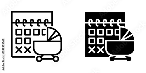 Obraz na płótnie Maternity leave icon, element icon for design branding, print, and digital media