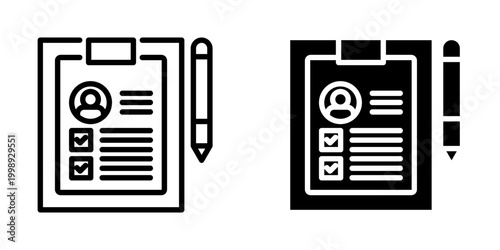 Assessment employee icon, element icon for design branding, print, and digital media