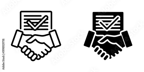Contract agreement icon, element icon for design branding, print, and digital media