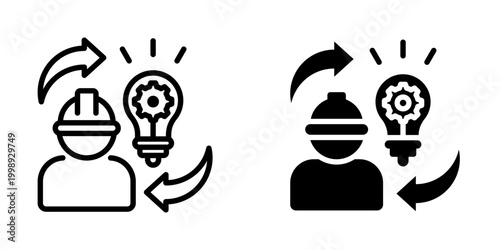 Creative worker icon, element icon for design branding, print, and digital media