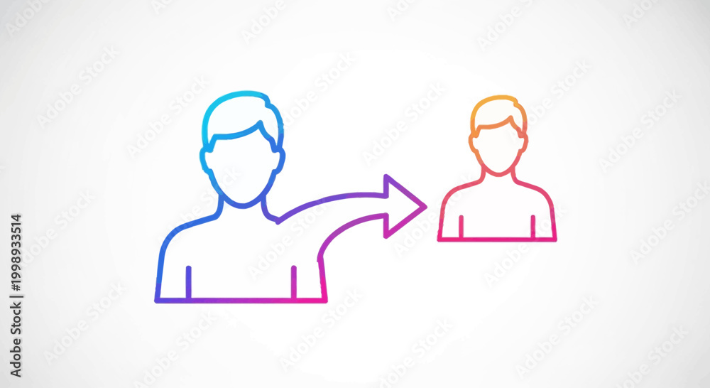 Fototapeta premium Transferring knowledge from one person to another, concept of education, mentorship, and skill sharing.