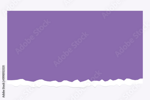 Purple Torn Paper Background with Ripped White Edges and Copy Space, Art & Illustration