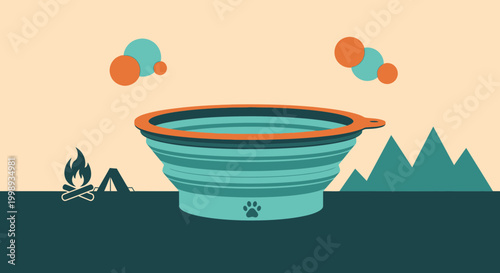 Collapsible Pet Bowl for Outdoor Adventures, Camping, and Travel