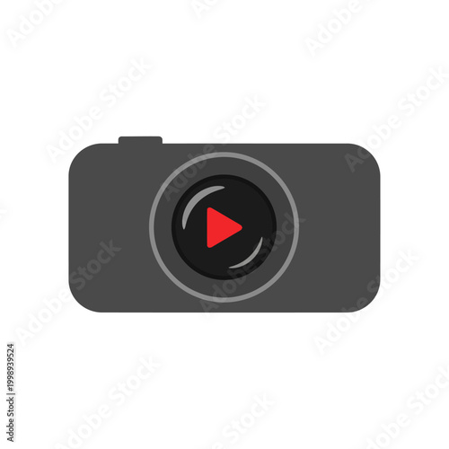 Video camera recorder play button icon.