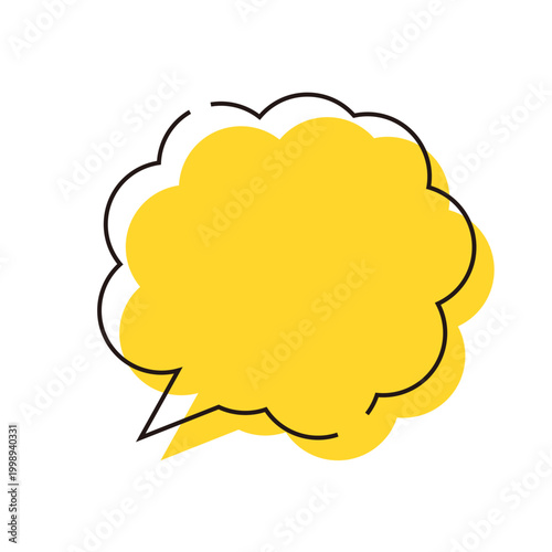 シンプルなふきだしのイラスト　吹き出し　
