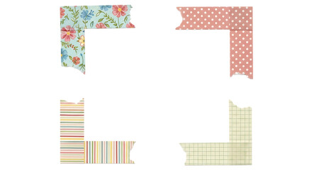 Colorful fabric corner borders set