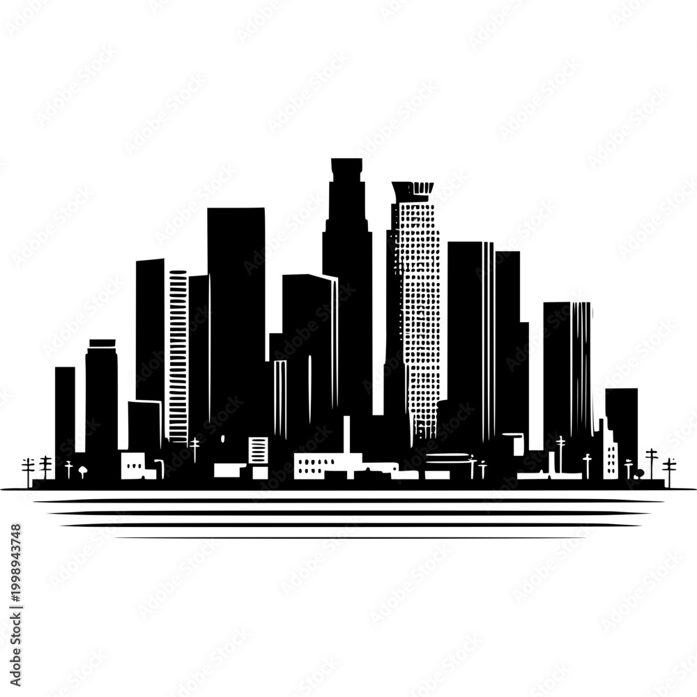 Obraz premium Los Angeles Skyline Icon