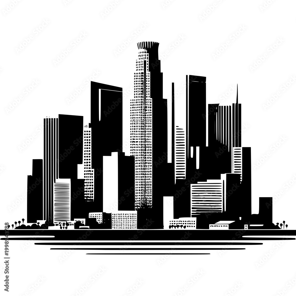 Obraz premium Los Angeles Skyline Icon