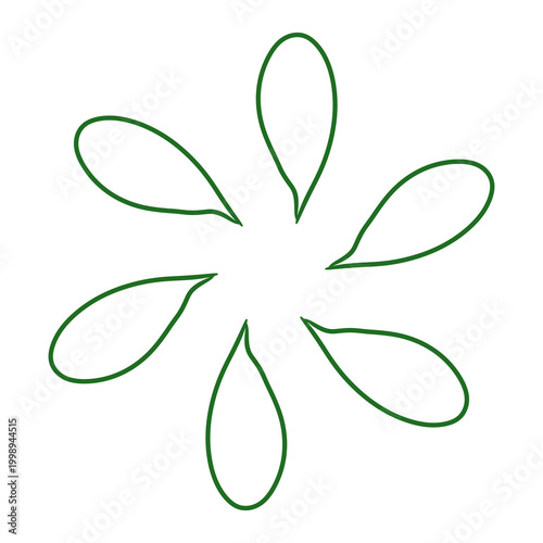 vector illustration of a leaf hand-drawn illustration graphic art 