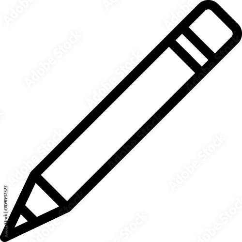 Black pencil icon - outline
