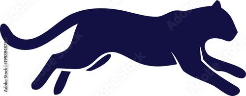 Foto Powerful tiger silhouette vector icon isolated on white background, ideal for animal branding, jungle themes, apparel prints, and business logos