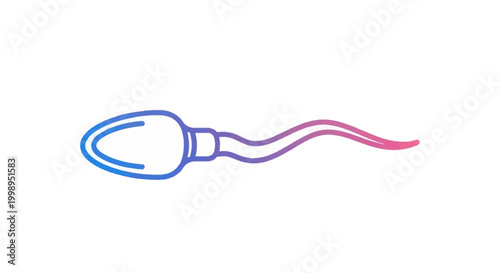 Sperm cell illustration with gradient colors, symbolizing fertility and reproduction