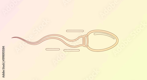 Sperm cell illustration, conception, fertility, reproduction, medical science, abstract background