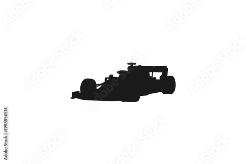 Formula One Racing Car Profile Silhouette