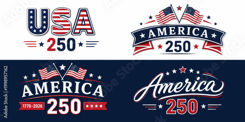 Obraz na plátně Usa 250 celebrating two and a half centuries of american history and freedom