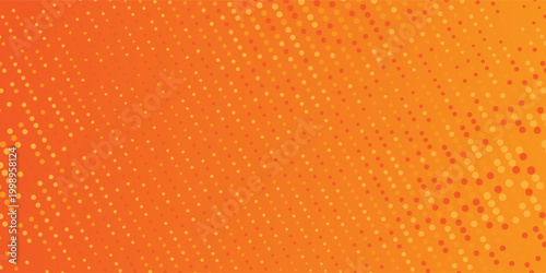 Modern dot yellow and orange pop art retro comic background with halftone dots abstract. Vektor illustration eps 10