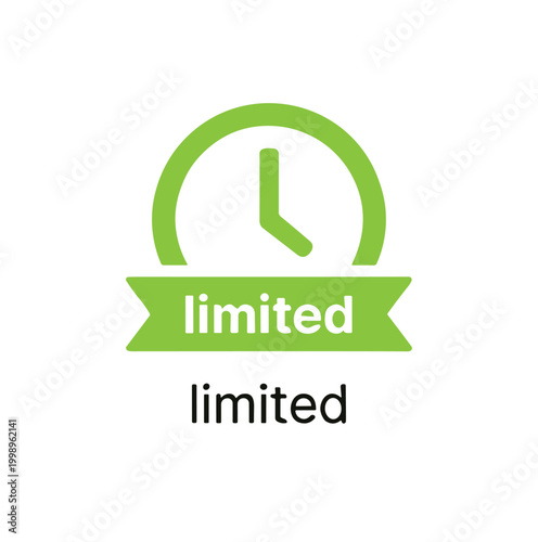 A green clock icon with a limited time offer banner