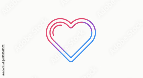 Gradient Heart Icon, Love Symbol, Romantic Valentine's Day Graphic Element