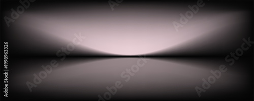 Abstract image of dark room concrete floor. Black room or stage background for product placement.Panoramic view of the abstract fog. White cloudiness, mist or smog moves on black background.