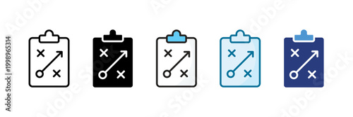 Planning Icon Set Multiple Style Collection