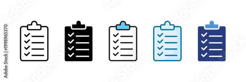 Tasks Icon Set Multiple Style Collection