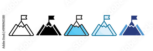 Achieve Icon Set Multiple Style Collection