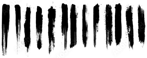 Black Highlighter Bold Vertical Lines Set for Text Emphasis Bundle