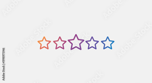 Five Star Rating System with Gradient Colors