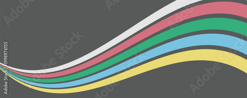 Disability pride flag. Color stripes representing a form of impairment,vector Eps10.