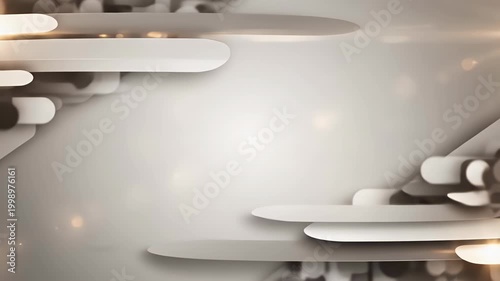 Abstract 3D shapes with soft lighting and bokeh effects creating a serene and elegant background design
