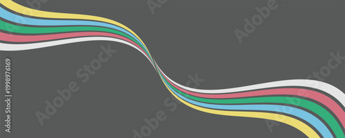 Disability pride flag. Color stripes representing a form of impairment,vector Eps10.