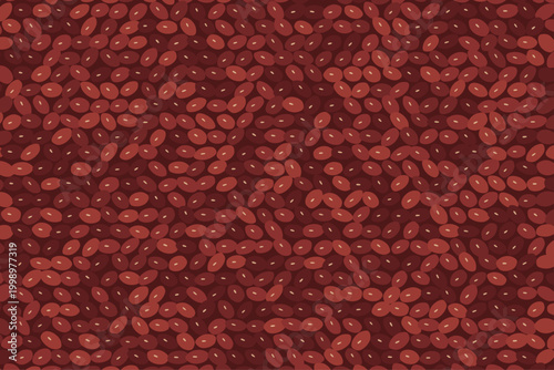 Packed red adzuki beans pattern background