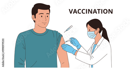 Foto doctor administering vaccination to patient on transparent background
