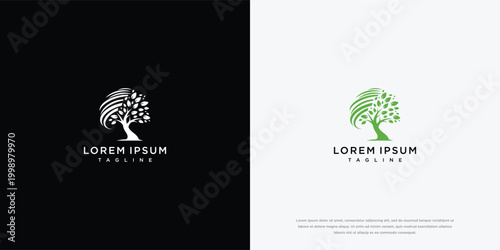 Elegant Tree Logo Design with Lorem Ipsum Text