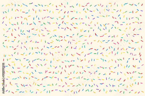 Scattered colorful sprinkles pattern background