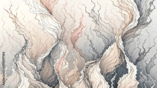 Abstract vertical lines with rough edges soft muted tones
