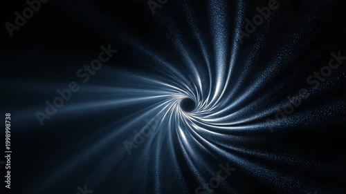 Celestial Swirl: An abstract and mesmerizing display, the swirling vortex captures the essence of cosmic energy, featuring spiraling light rays converging on a dark center. 