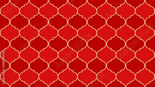 赤色の華やかなモロッカン柄の背景