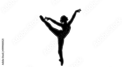 Silhouette of a dancer in a dynamic pose
