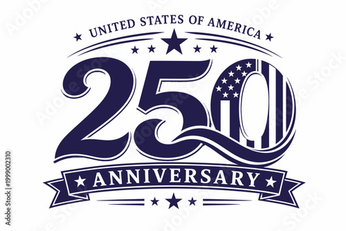 United states 250th anniversary commemorative logo a celebration of american history