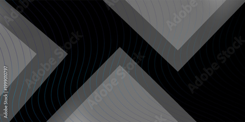 Modern abstract luxury banner, elegant abstract green and black polygon background vector