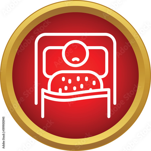 Person lying in bed with a rash, feeling unwell due to sickness or disease