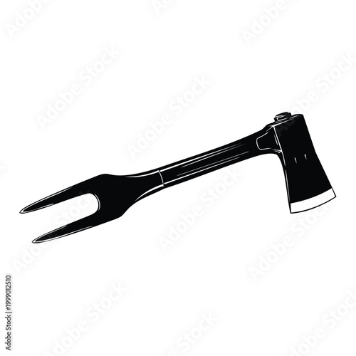 Emergency multi purpose axe tool silhouette set bundle for fire fighting.