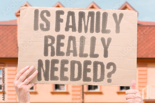 Fotografi "Is Family Really Needed?" Documented research examines documented whether biological family is measurably necessary for documented adult wellbeing