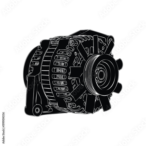 Silhouette industrial generator Set Bundle.