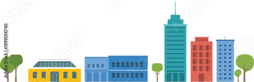 city skyline in the shape of a tree