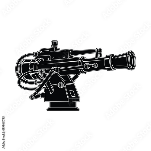 Water cannon silhouette set bundle, equipment for riot control suppression.