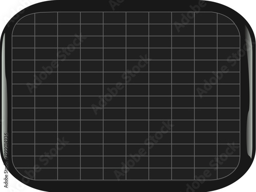 Sleek black grill mat with white grid lines for easy food placement